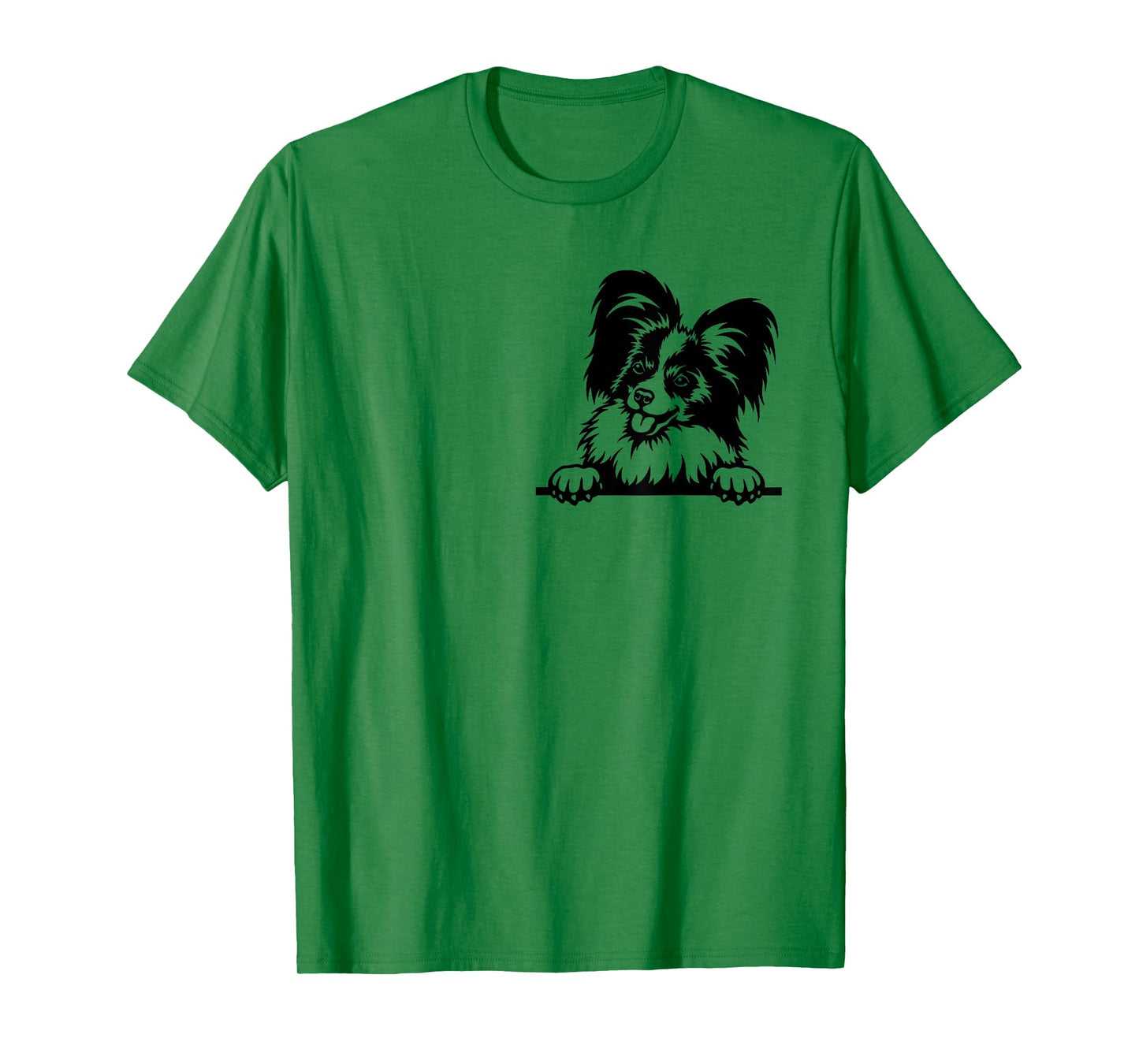 Funny Papillion Dog Inside Pocket Lovers Dog Gift Men Women T-Shirt