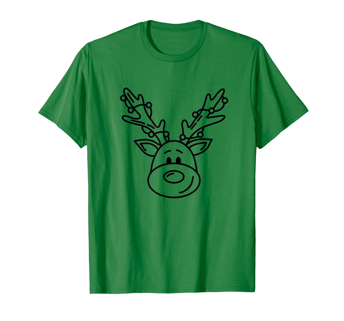 Christmas Funny Reindeer Color Your Own Craft for Kids T-Shirt