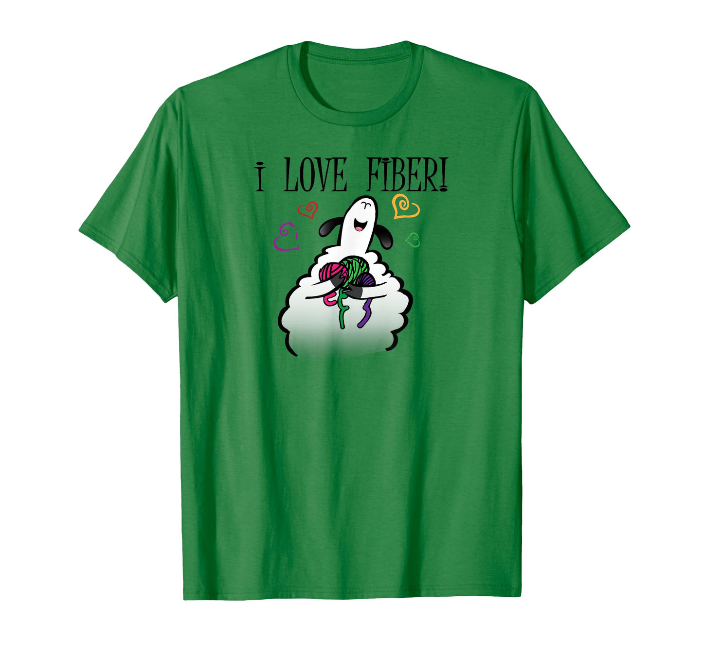I love fibre Handspinning Funny sheep T-Shirt
