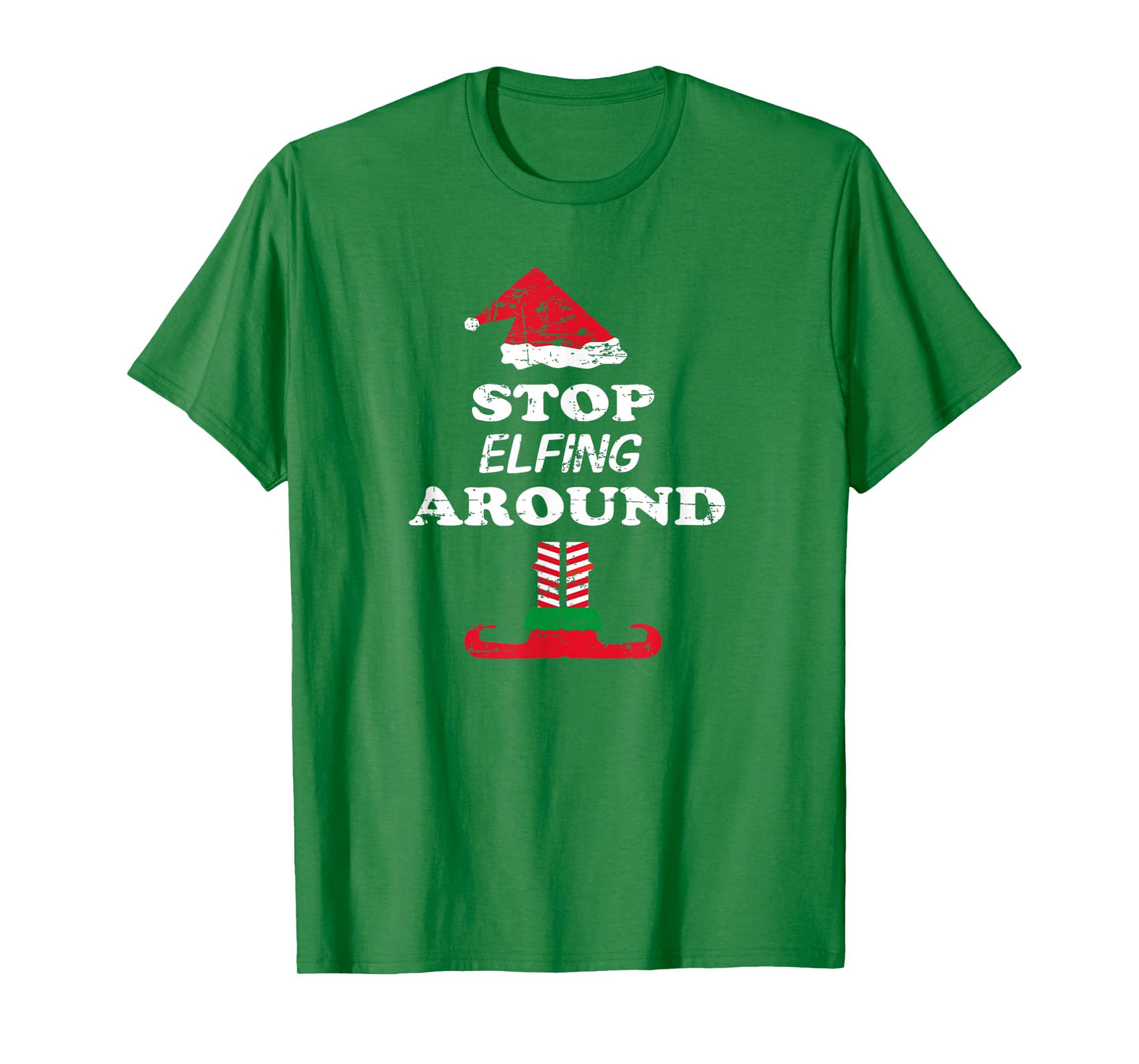 Funny Stop Elfing Around Christmas T-Shirt