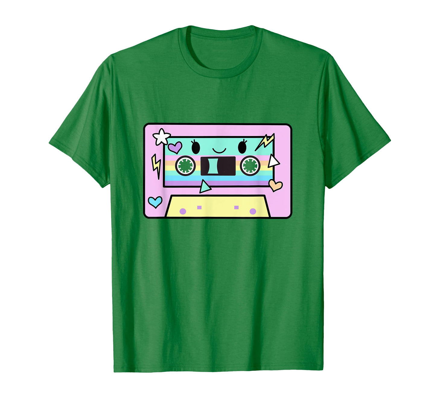 Cassette Tape Shirt Women Cute Kawaii Pastel Colors 80's T-Shirt
