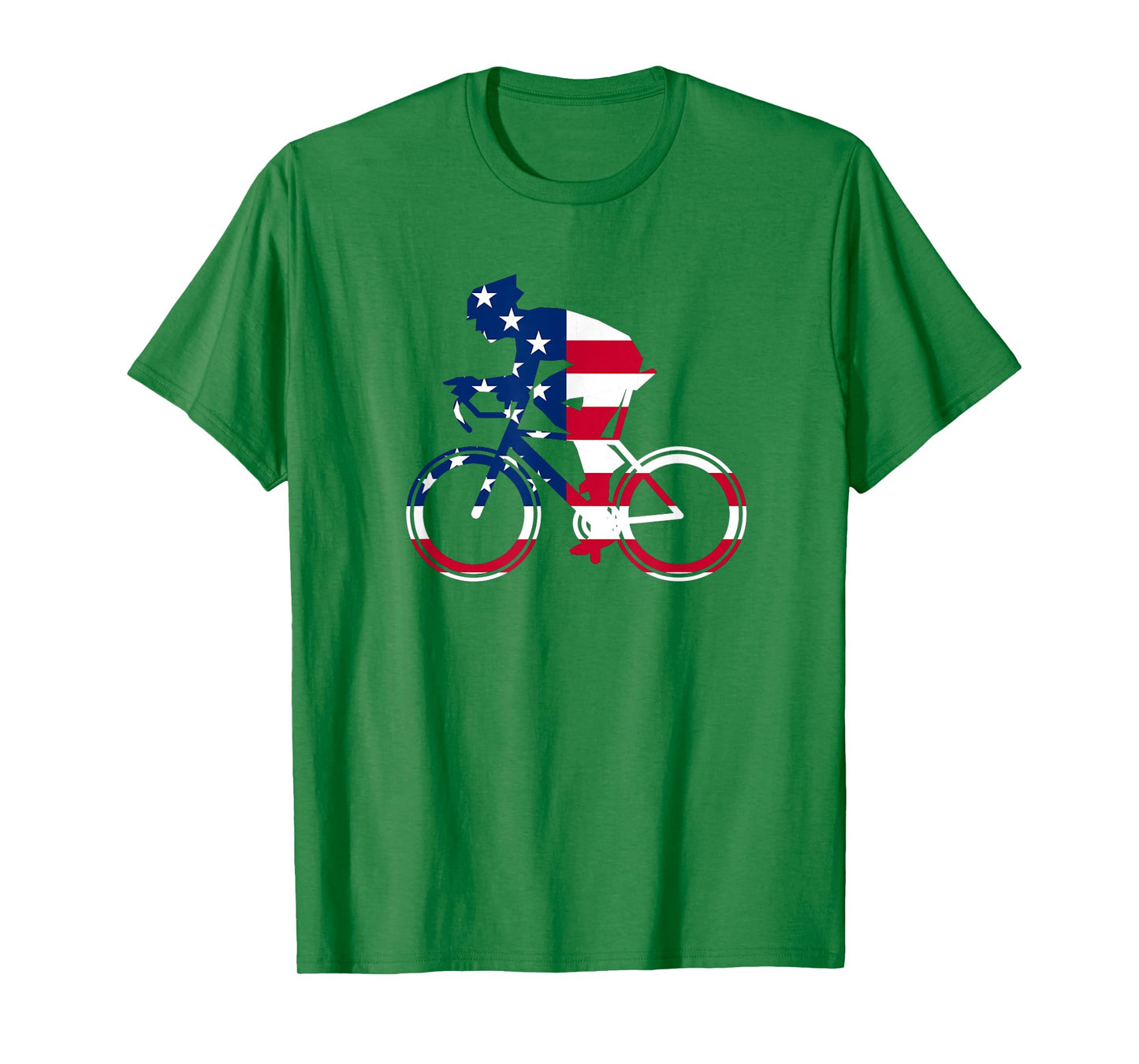 American Flag Cycling Bicycle Biking Men Woment Cyclist T-Shirt