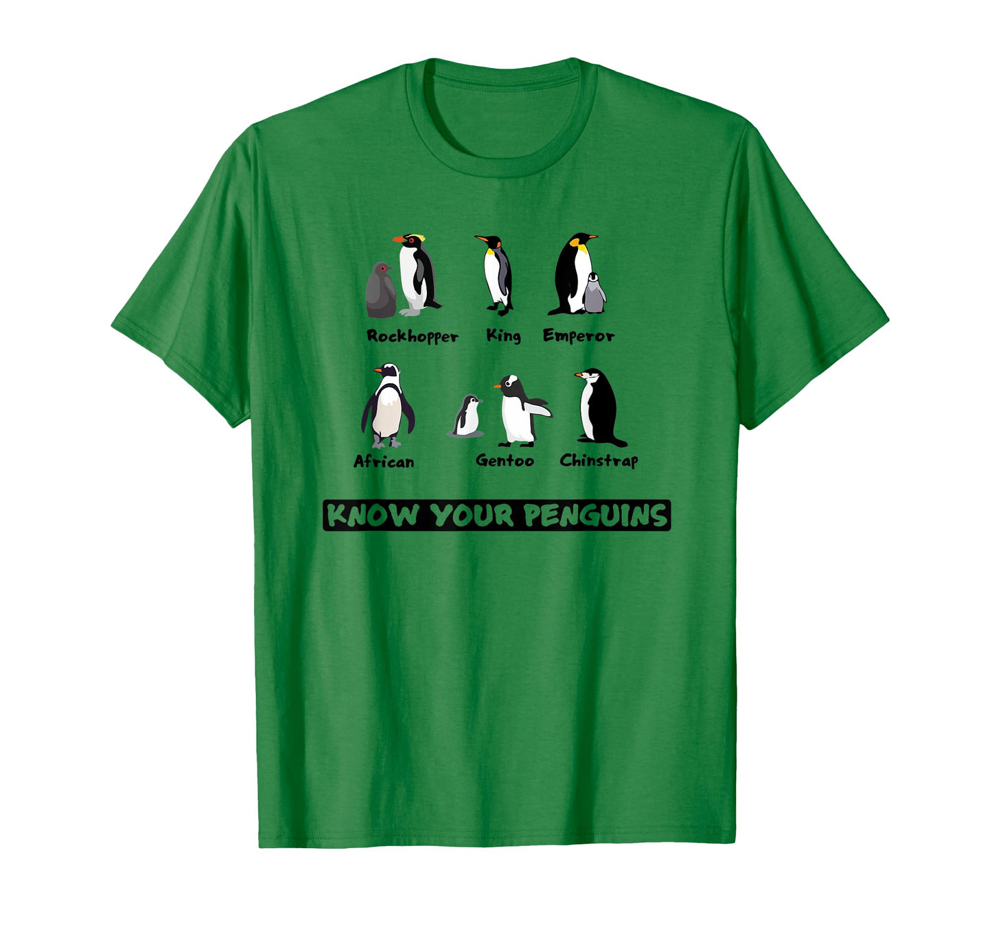 Know Your Penguins, Animals Of The World, Womens Men's T-Shirt