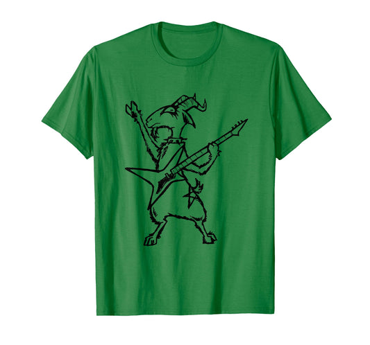 Heavy Metal Band Goat Guitarist Guitar Playing Gothic Gift T-Shirt