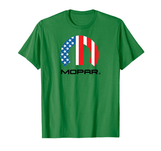 Mopar American Flag Black Logo T-Shirt