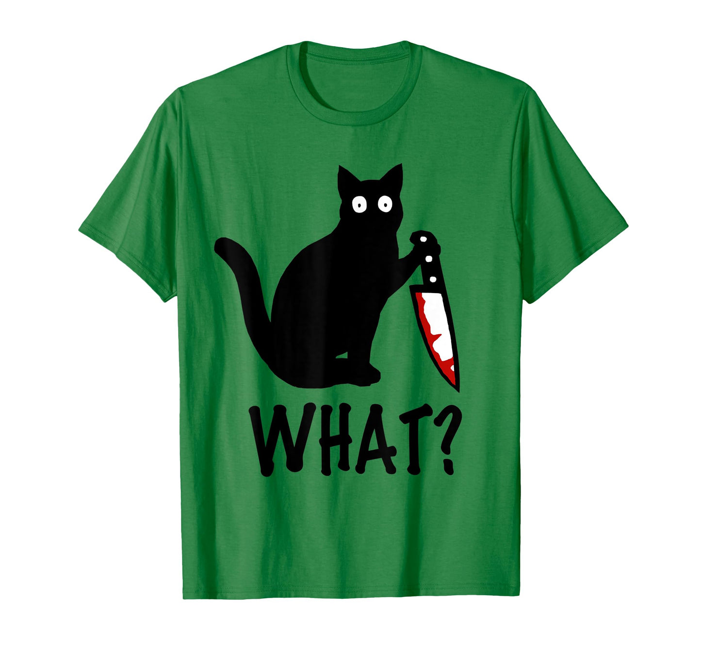 Cat What? Funny Black Cat Knife Shirt T-Shirt
