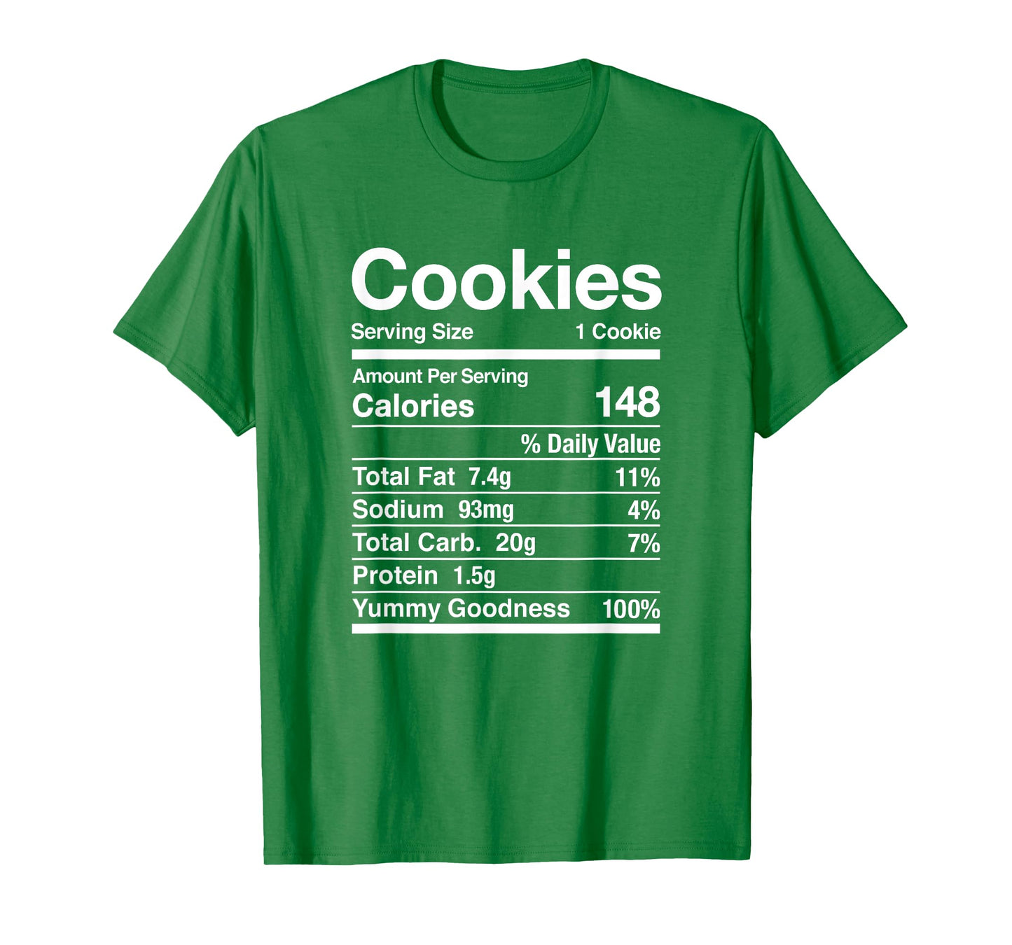 Cookie Nutrition Facts Thanksgiving Matching T-Shirt