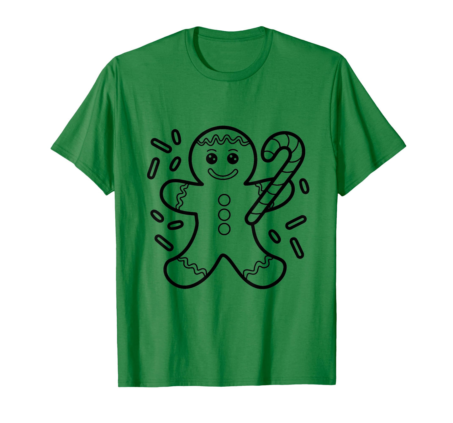Christmas Gingerbread Man Color Your Own Craft for Kids T-Shirt