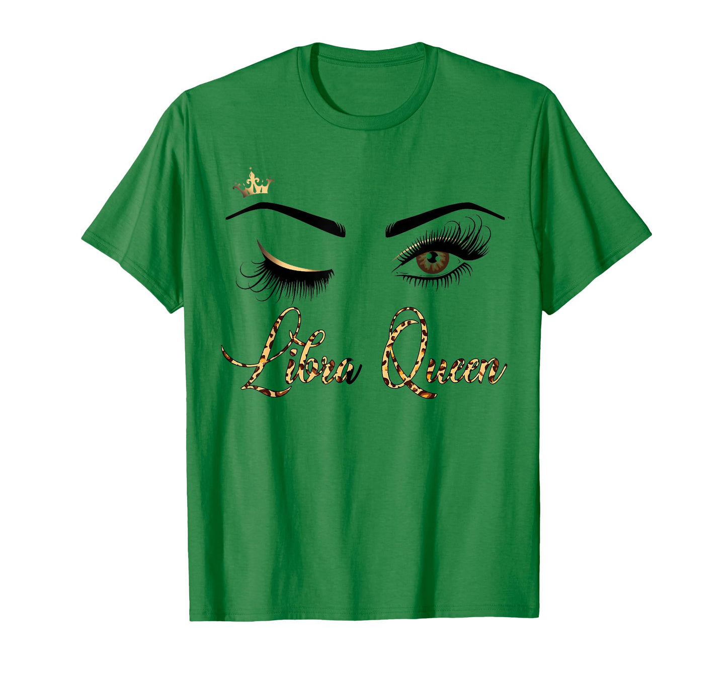 Libra Zodiac Birthday Leopard Print Gift For Girls Women T-Shirt