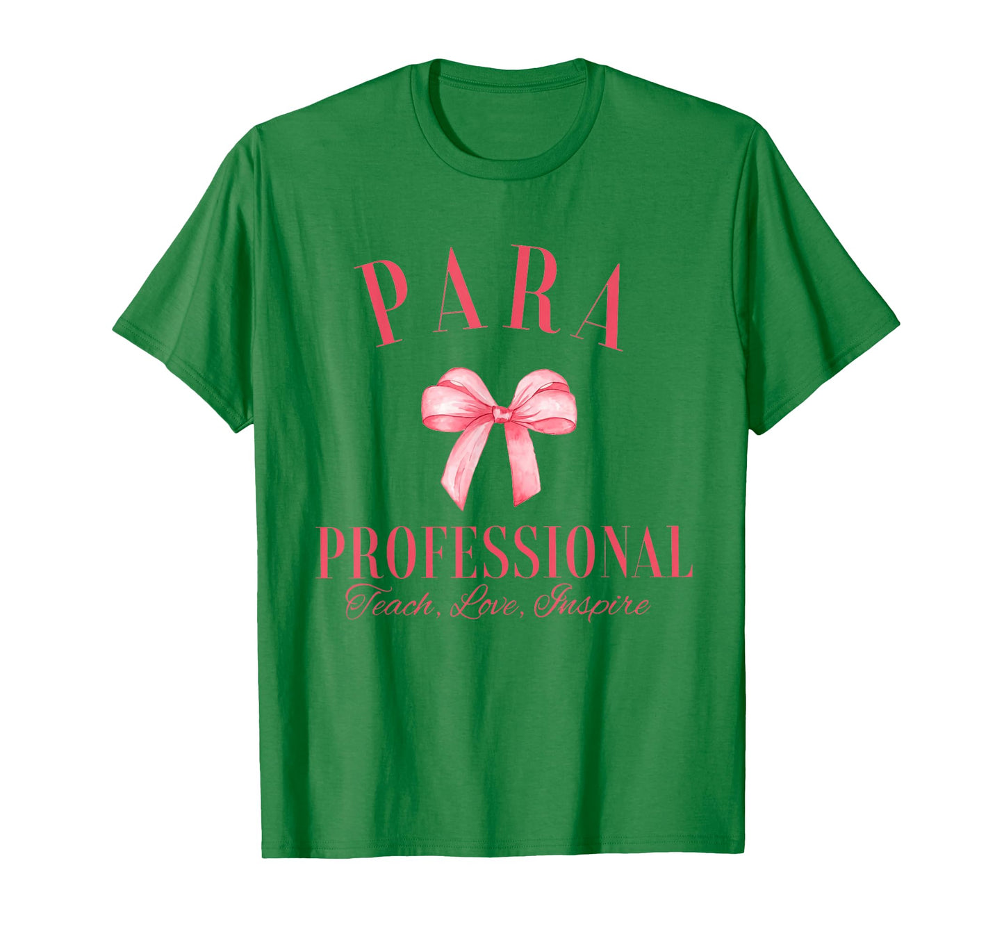 Coquette Bow Paraprofessional School para Squad Teacher Aide T-Shirt
