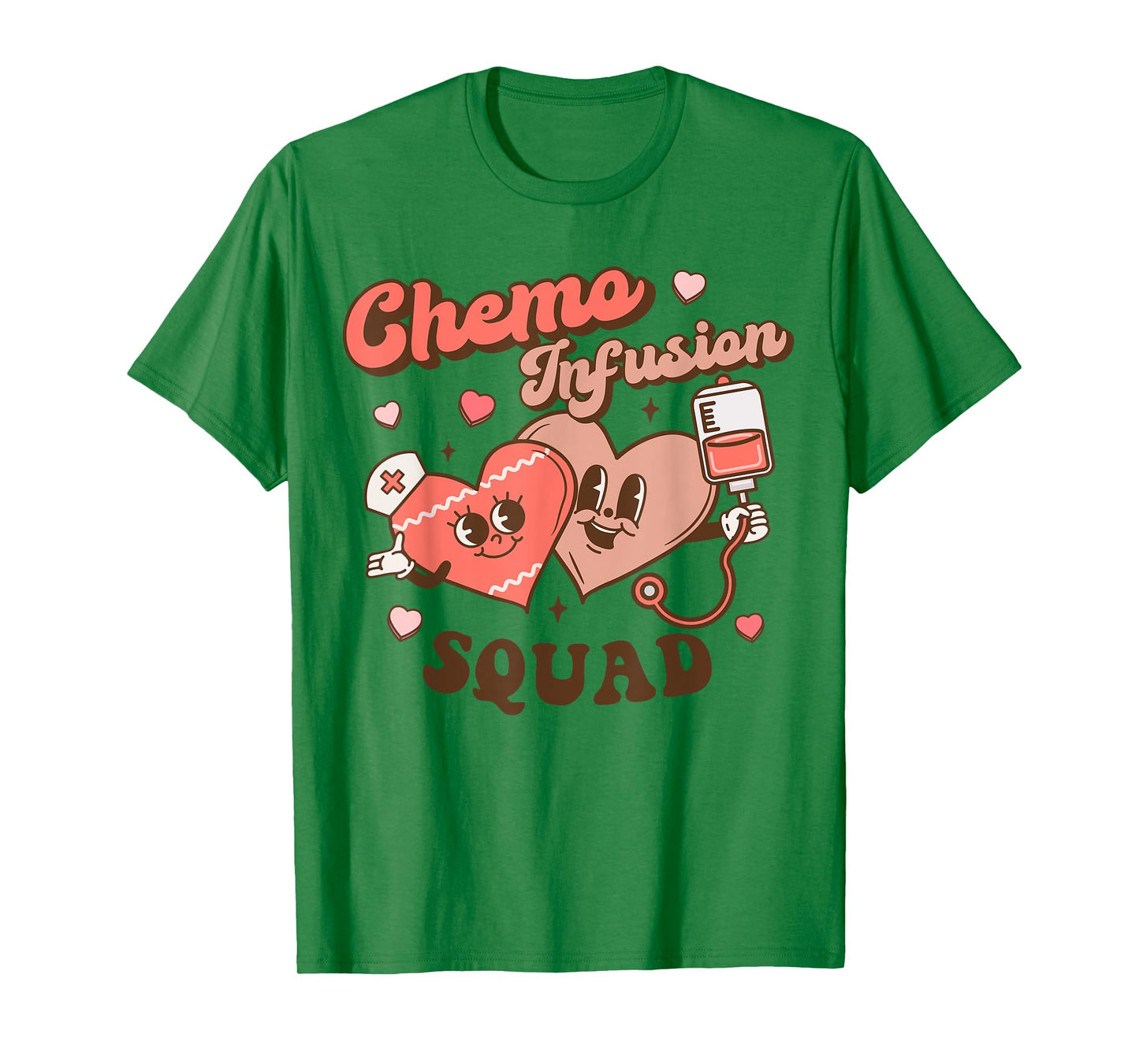 Chemo Infusion Nurse Groovy Valentine's Day Oncology Squad T-Shirt