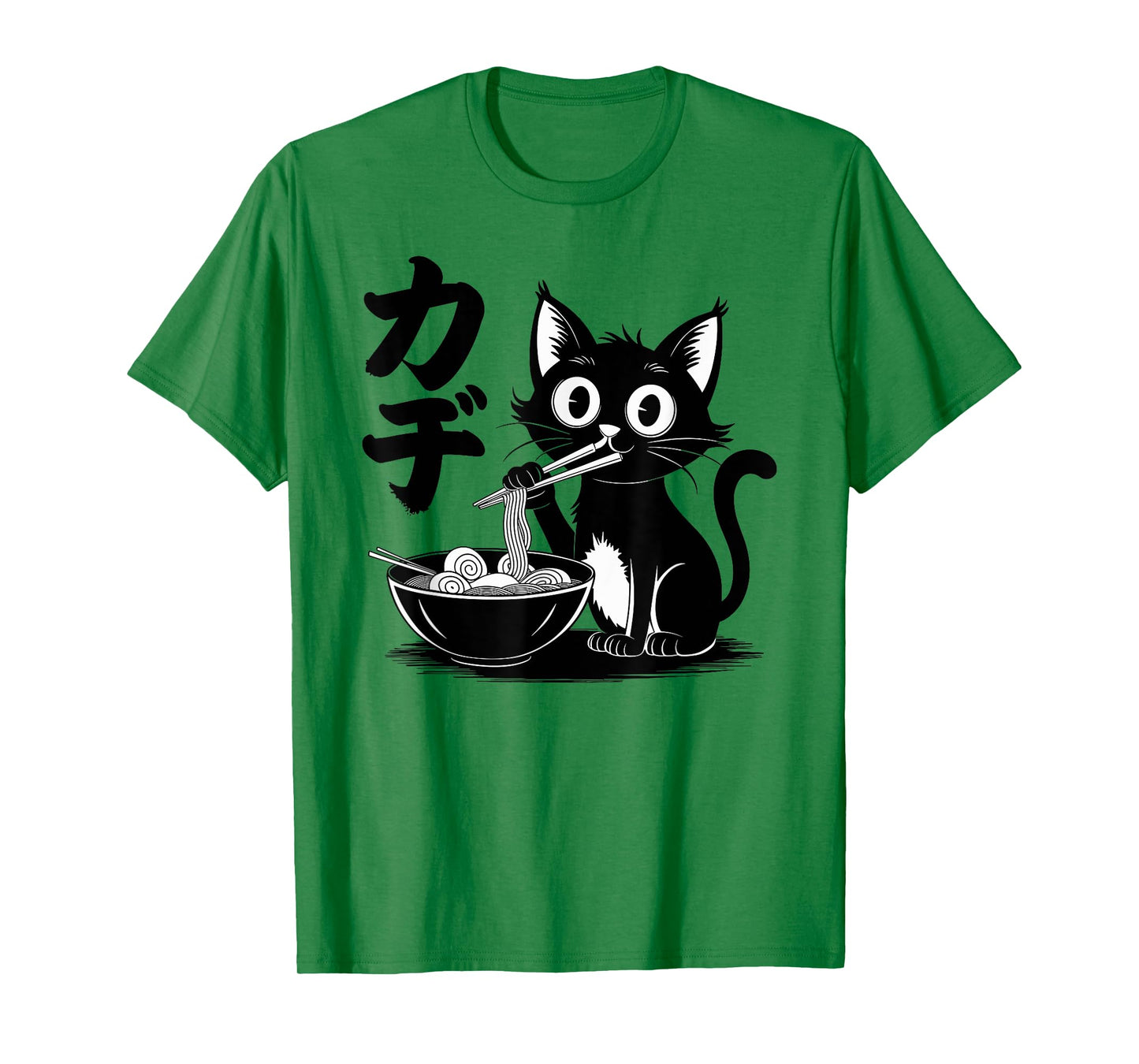 Funny Cat Ramen Noodle Japanese Kawaii Anime Otaku Style T-Shirt