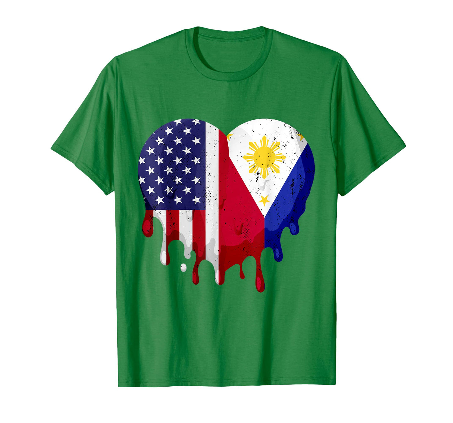 American Filipino Heritage Month Philippines Flag Heart T-Shirt