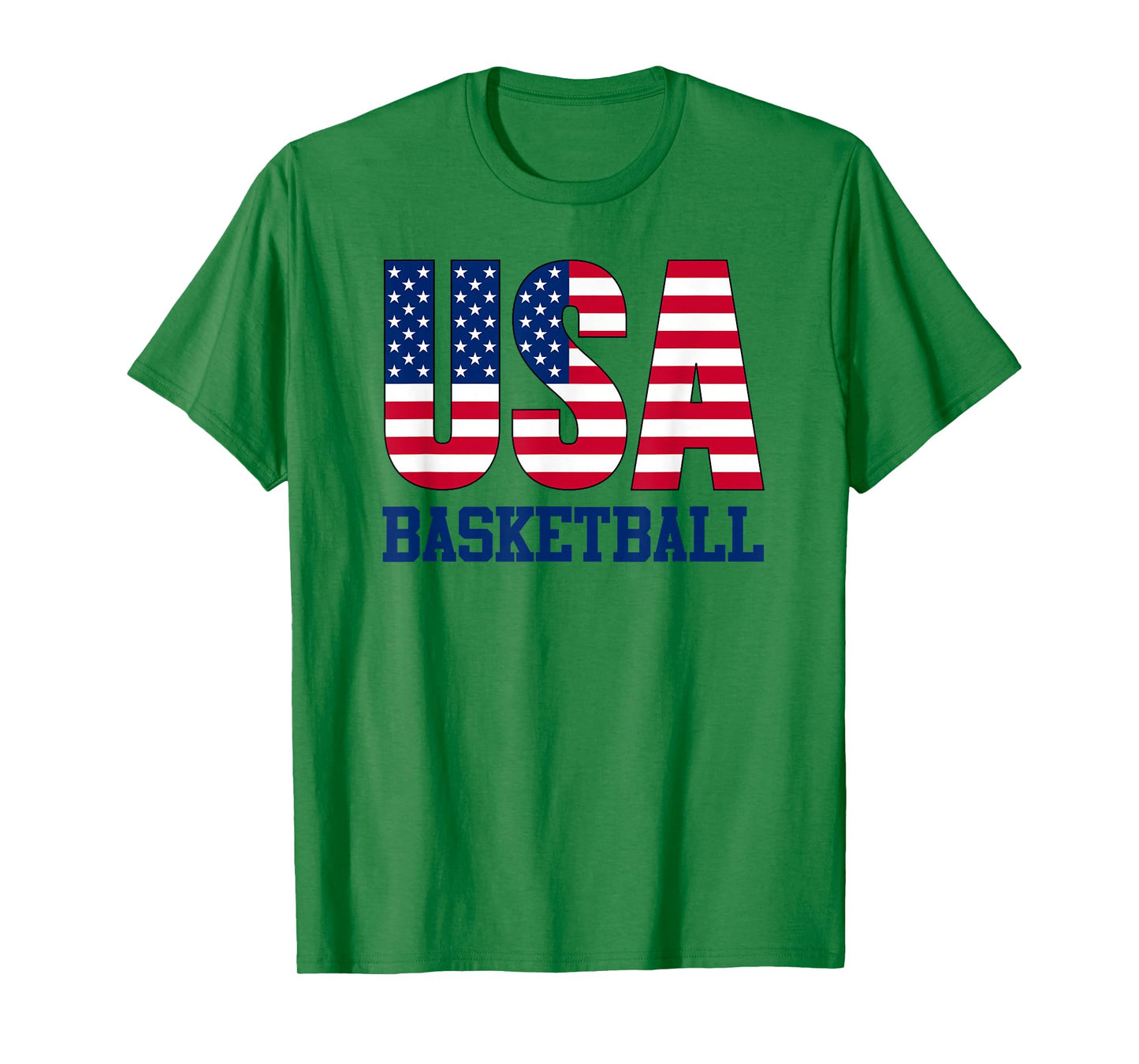 USA with American Flag Basketball Sports T-Shirt