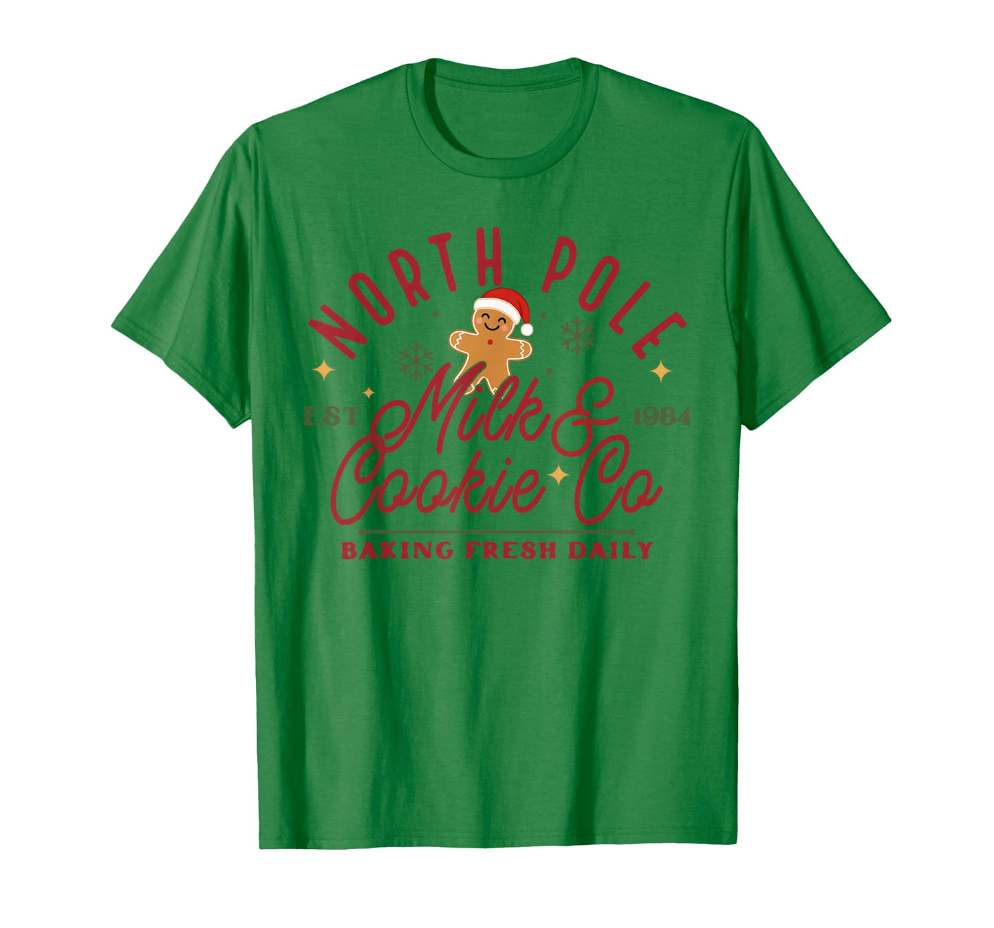 Christmas Milk & Cookie Baking Fresh Daily Pajamas Matching T-Shirt