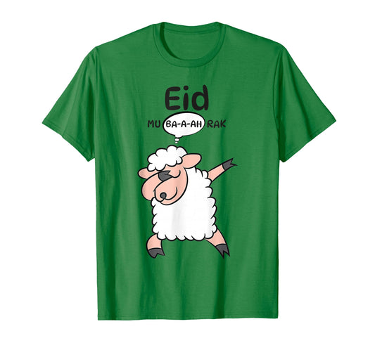 Cute Dabbing Sheep Eid Mu-ba-a-ah-RAK Eid al Adha Mubarak T-Shirt
