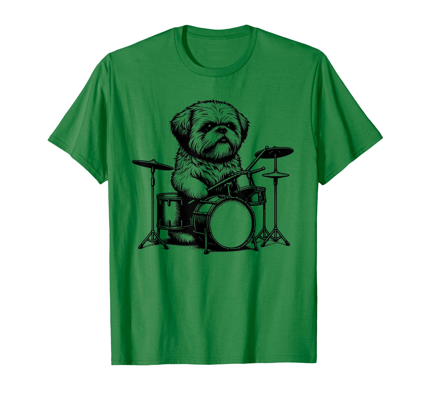 Bolonka Drummer Vibes For Music Lovers And Animal Fans T-Shirt