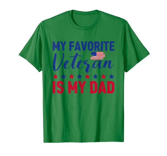 Father Veterans Day My Favorite Veteran is My Dad Proud Kids T-Shirt