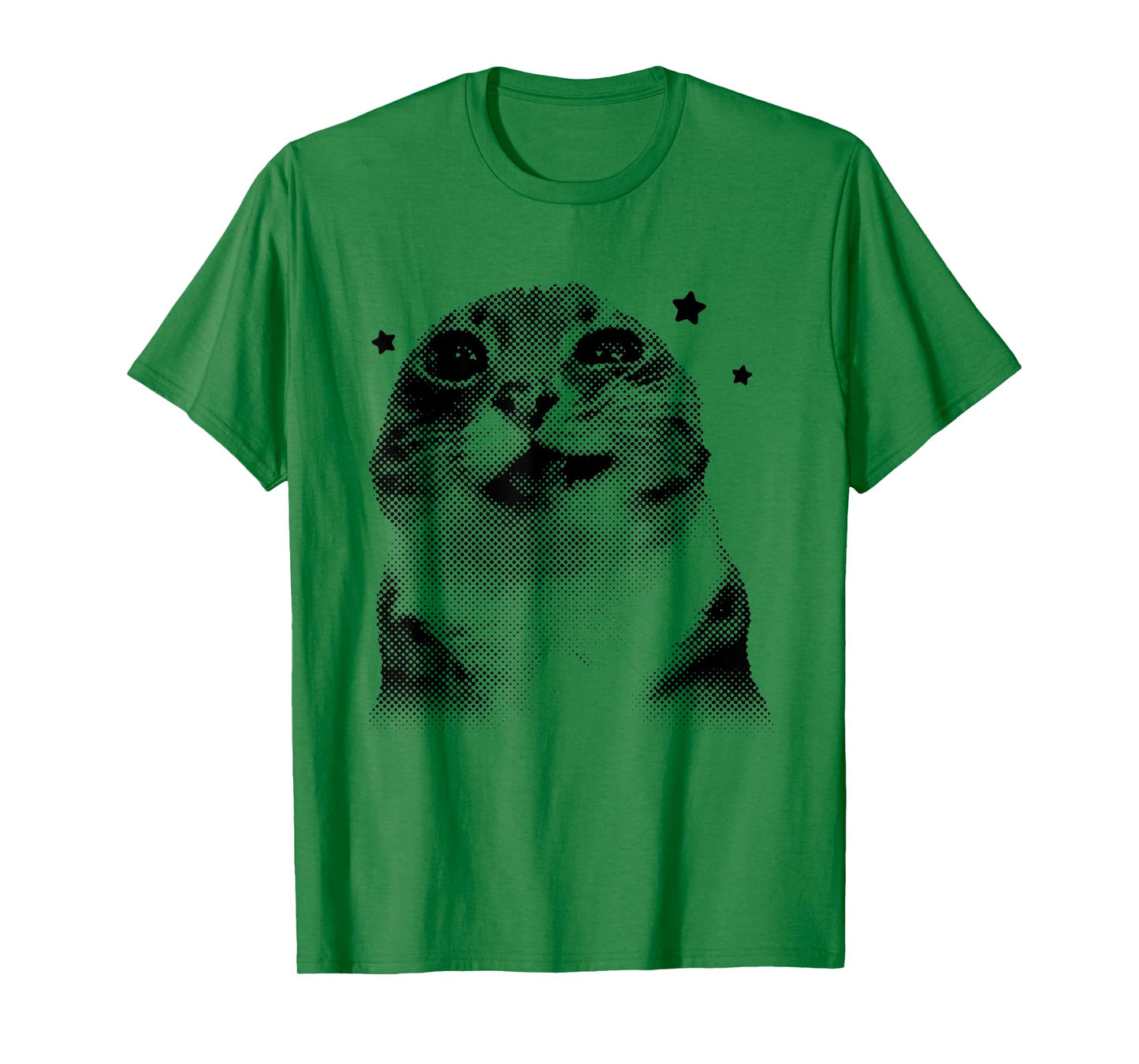 Funny Y2k Retro Vintage Silly Cat Meme Cat Gen Z Joke Teen T-Shirt