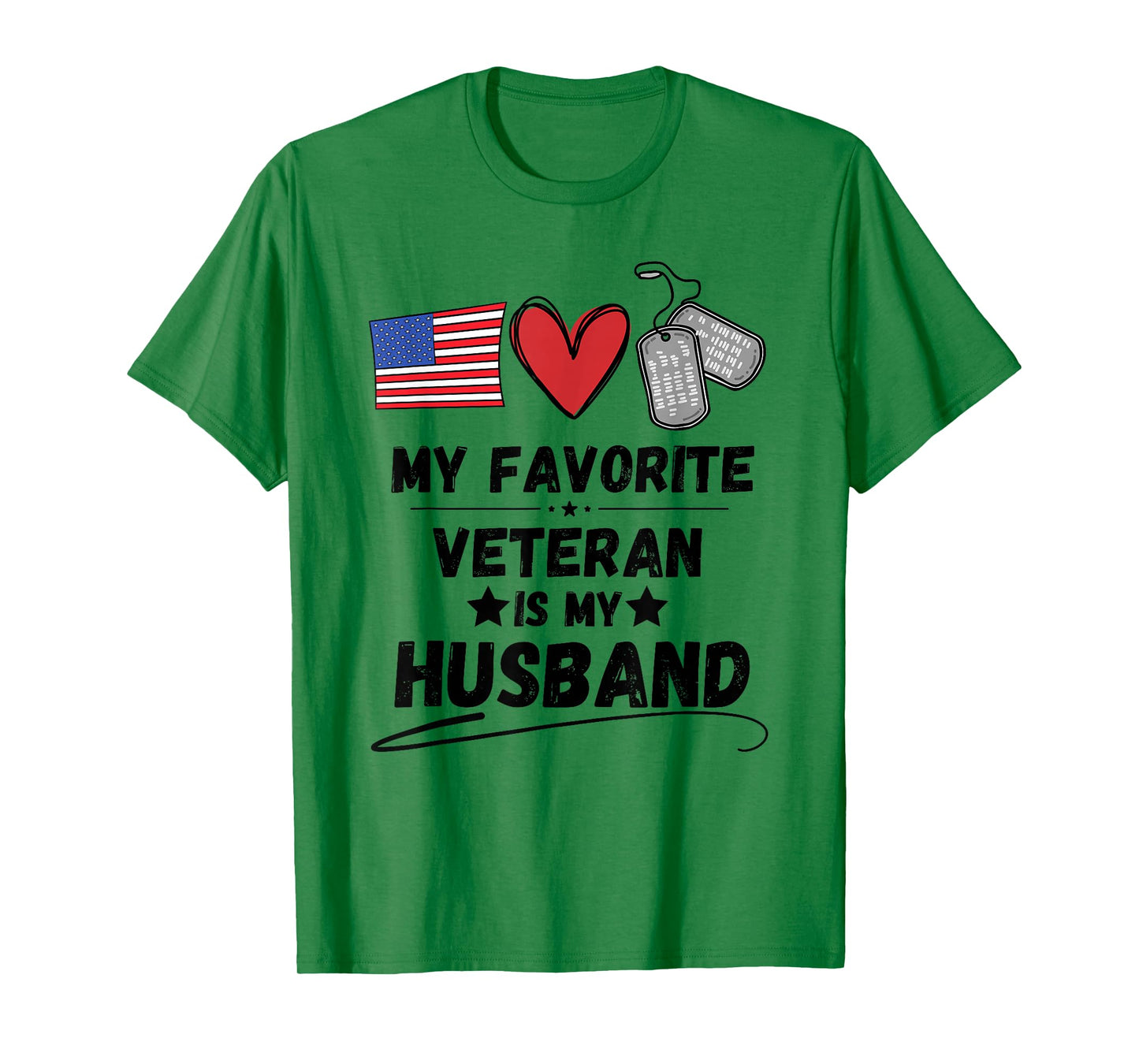 Funny Spouse Veterans Day My Favorite Veteran is My Husband T-Shirt