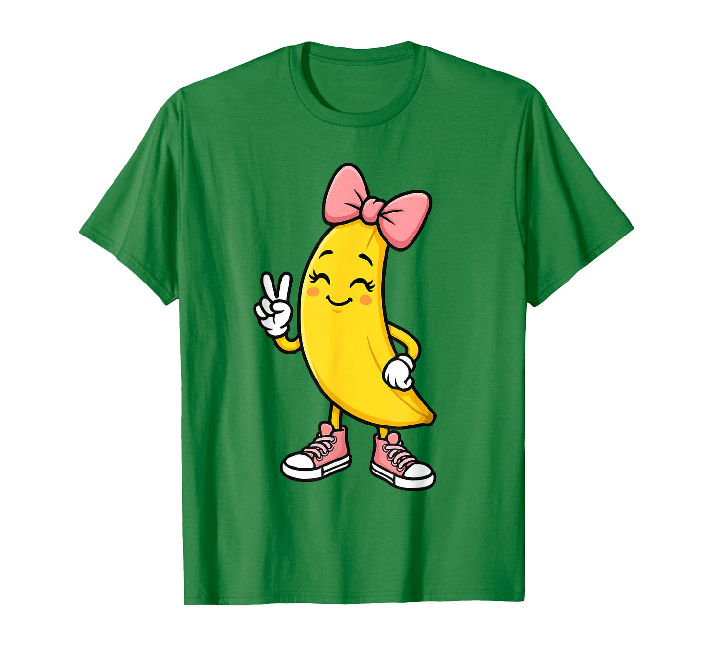Funny Banana Coquette Bow Retro Banana Kids Girls Women T-Shirt