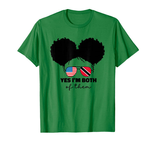 Half American And Trinidadian Usa Trinidad Tobago Kids Girls T-Shirt
