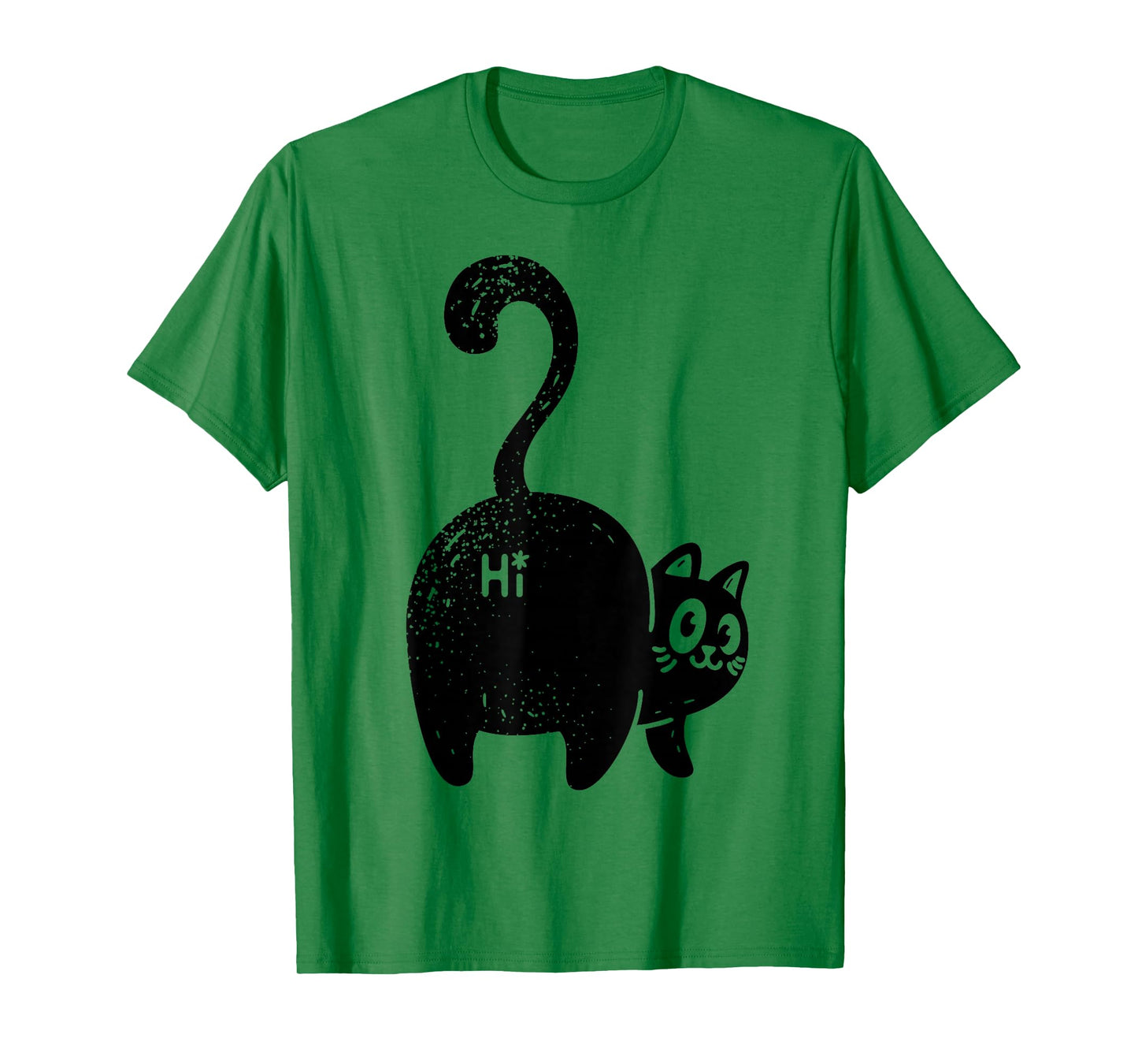 Funny Hello Black Cat Butt Tee Gift for Cat Lovers T-Shirt