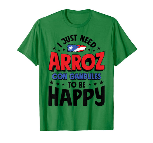Puerto Rico Arroz Con Gandules Puerto Rican Flag Food Lovers T-Shirt