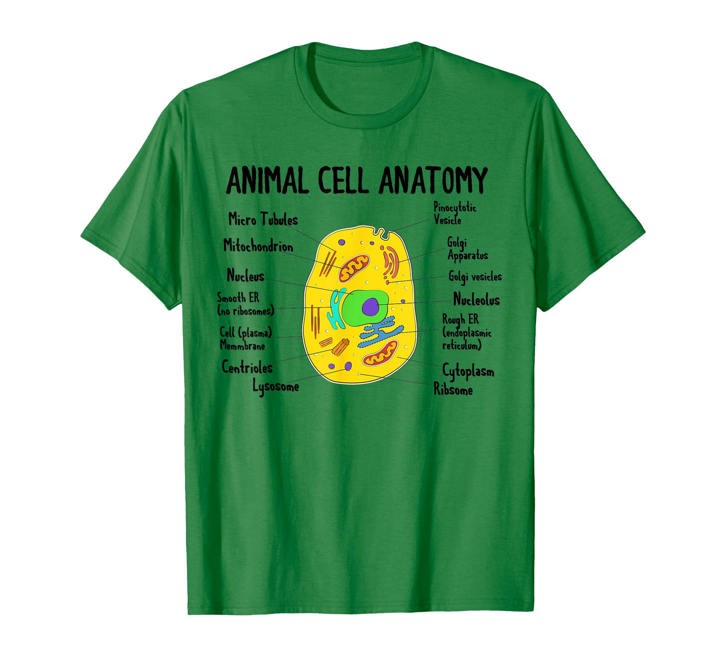 Anatomy Of Animal Cell Biology Biologist Science Student T-Shirt