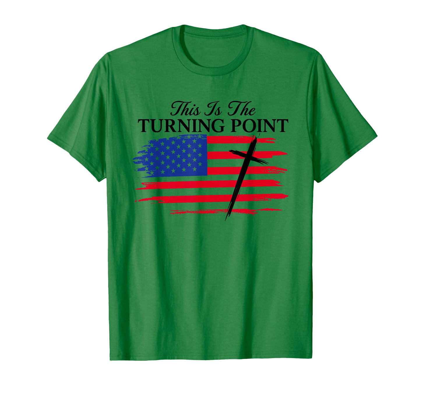 White This is The Turning Point American Flag T-Shirt