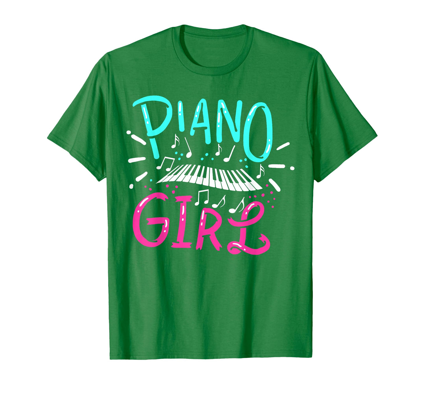 Piano Girl Pianist Music Notes Gift T-Shirt