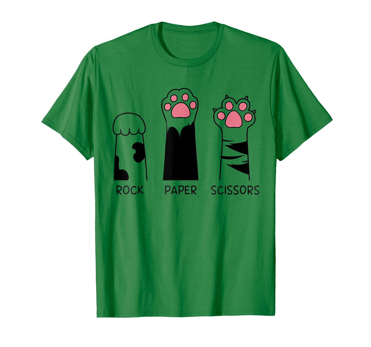 Rock Paper Scissors Cat Paws Cute Kitten Lover Cat T-Shirt