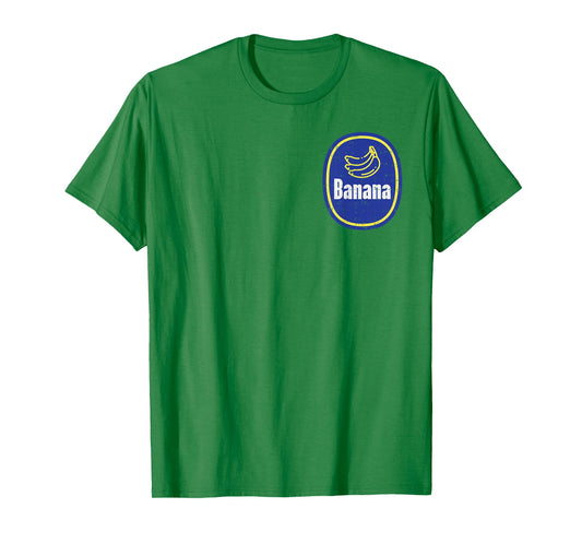 Banana Pocket Sticker Funny Fruit DIY Easy Halloween Costume T-Shirt
