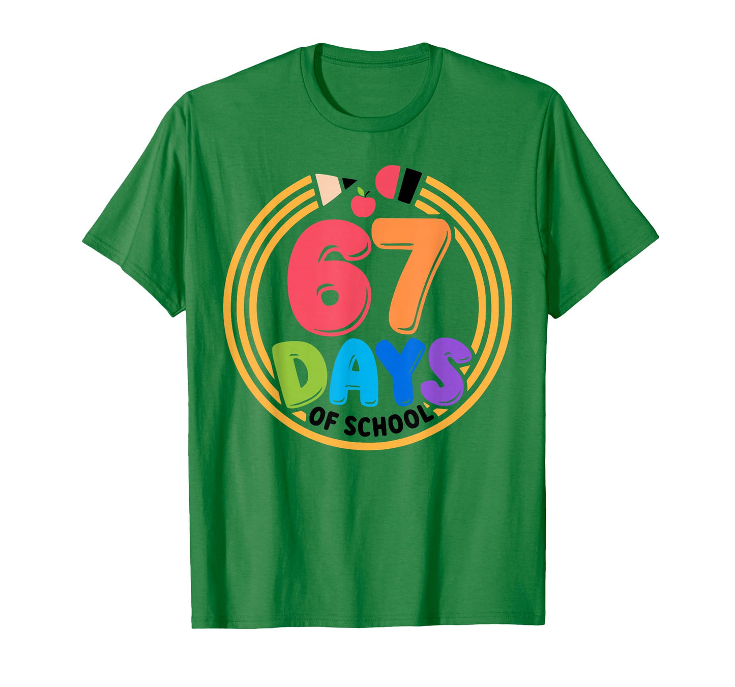 67 Meme 67th Day of School Teacher Kids Funny Six Seven Cool T-Shirt