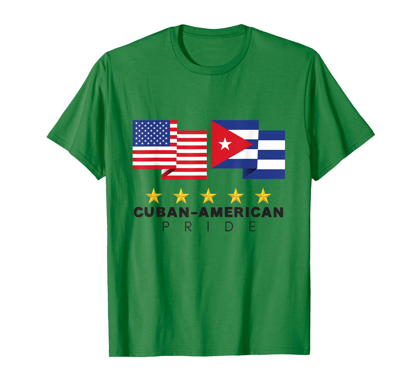 Cuban American Pride Patriotic T-Shirt - USA & Cuban Flags T-Shirt
