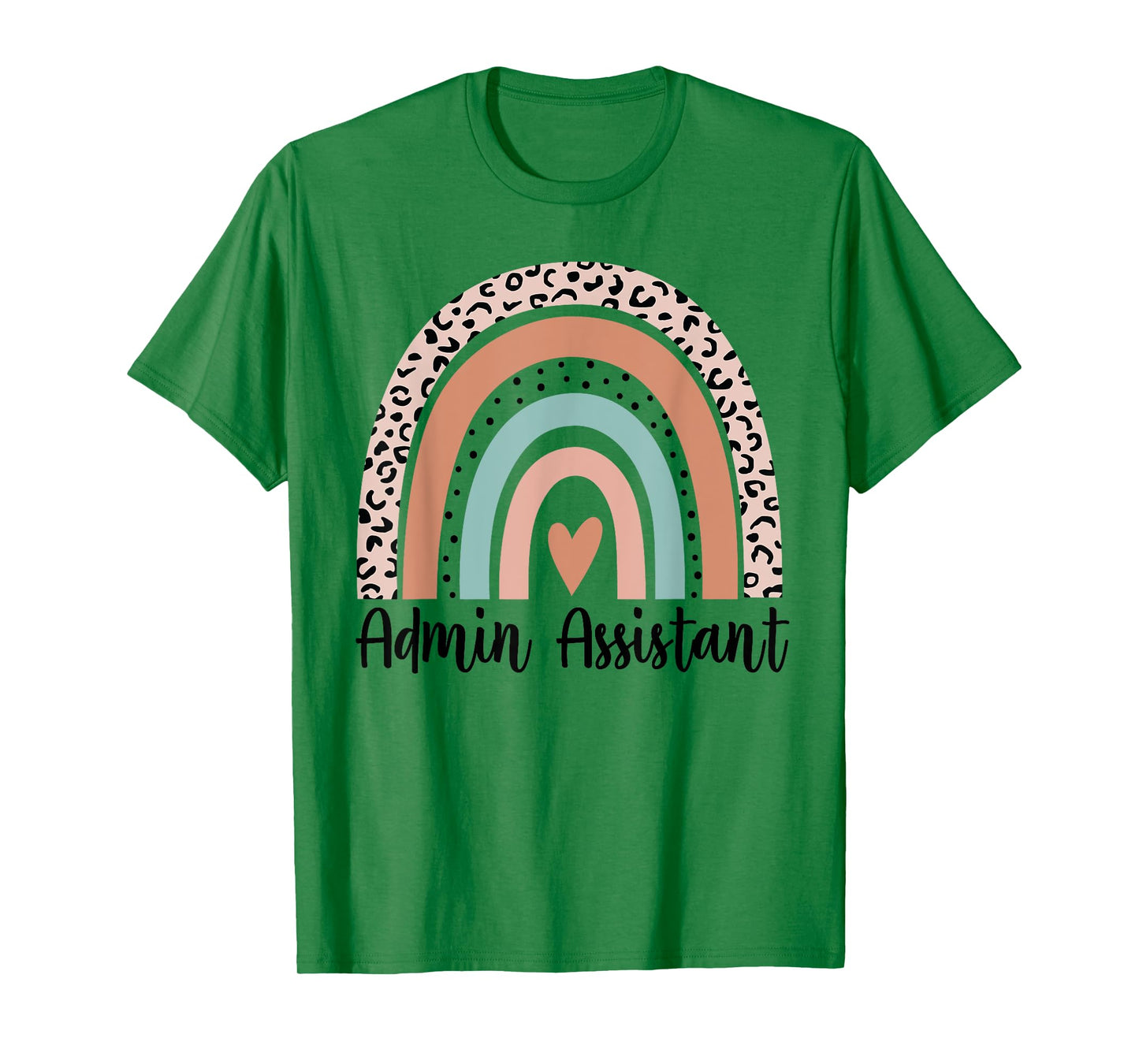 Admin Assistant Rainbow Leopard Team Office Staff Squad T-Shirt