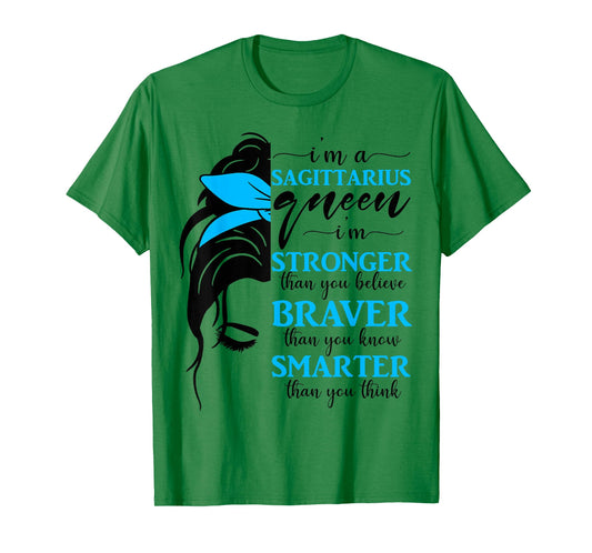 Sagittarius Queen Zodiac Sign Women Girls Lady Birthday T-Shirt
