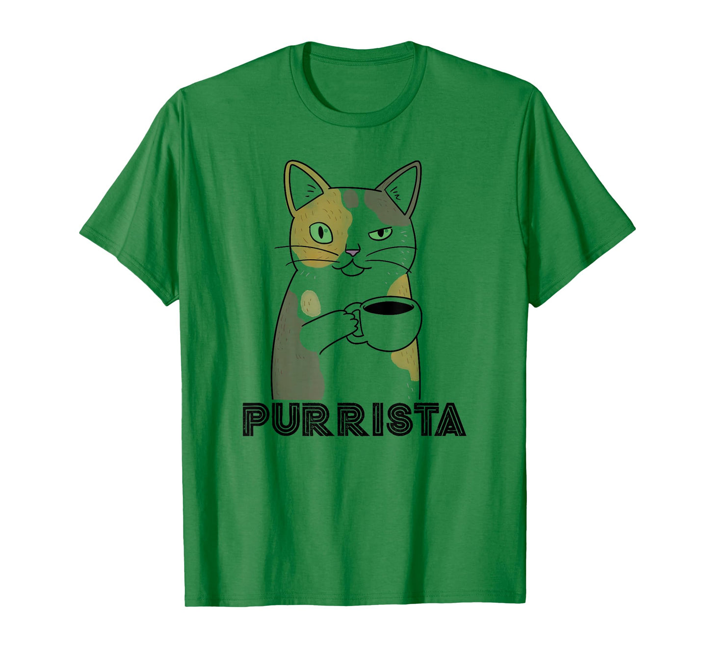 Coffee Cat | Purr-ista Barista | Funny Graphic T Shirt