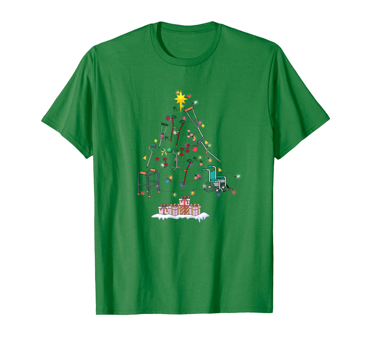 Funny Physical Therapy Christmas Tree For PT Therapist T-Shirt