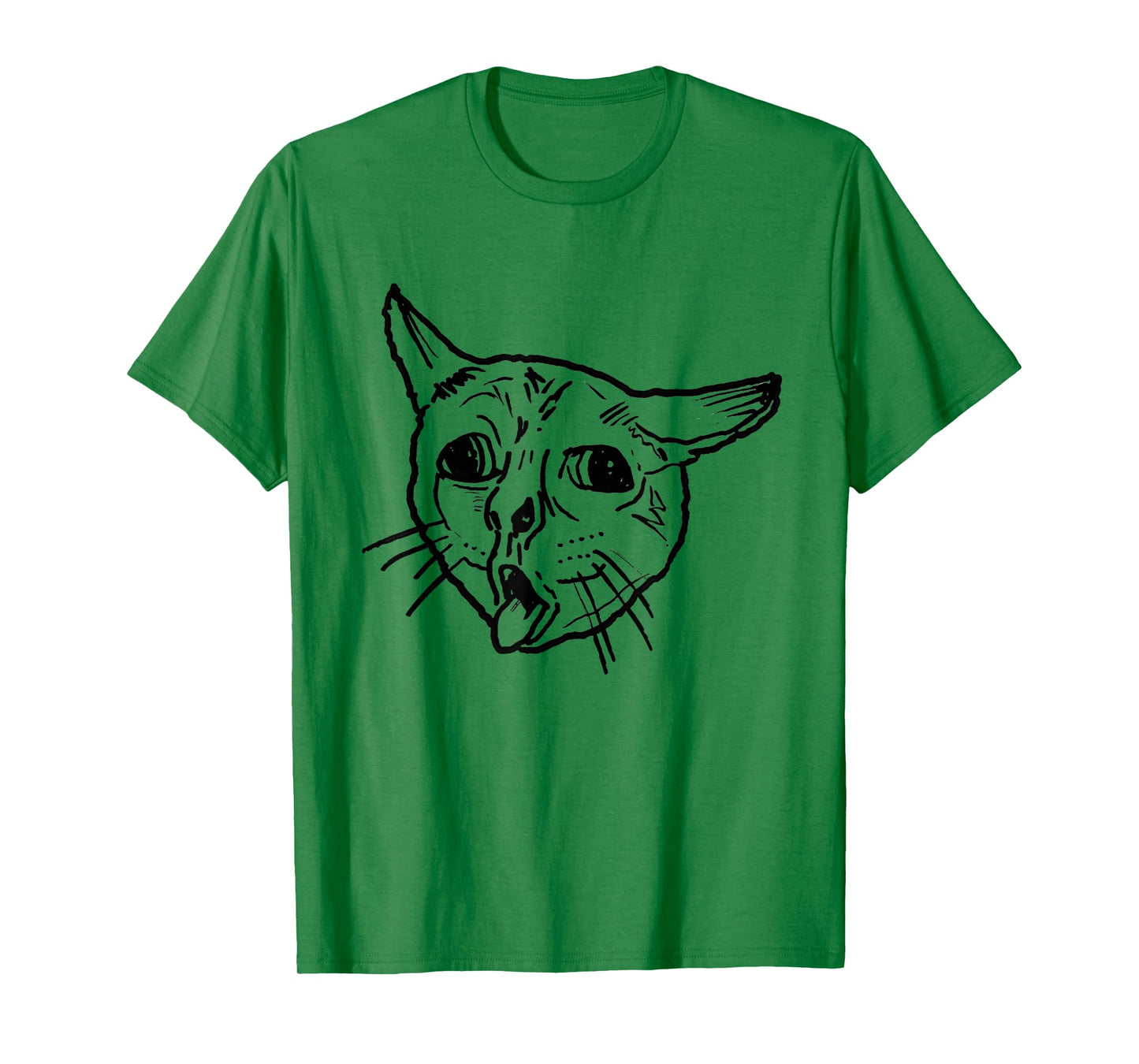 Ugly Coughing Cat Meme T-Shirt