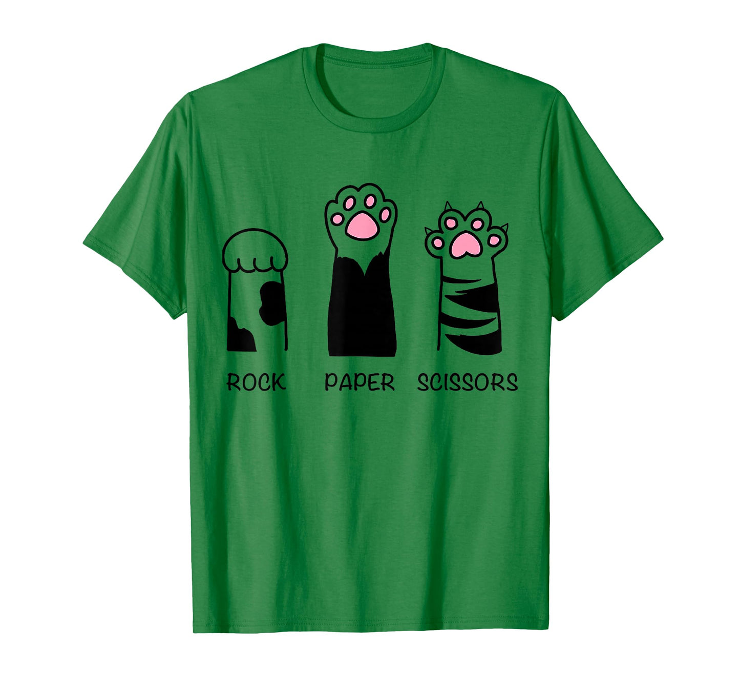 Rock Paper Scissors Cat Paws Cute Kitten Lover Cat T-Shirt