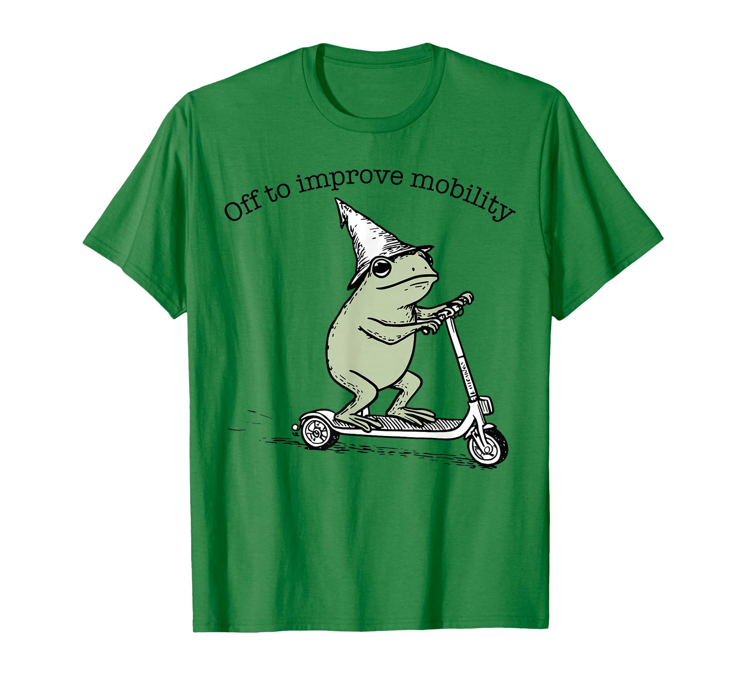 Off to Improve Mobility Funny Frog Scooter Physical Therapy T-Shirt
