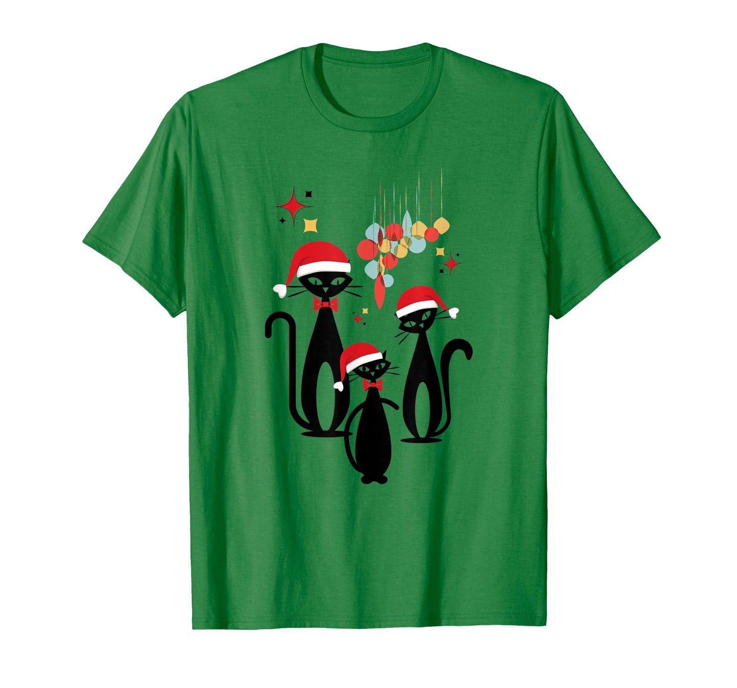 FUNNY CHRISTMAS RETRO MID CENTURY MODERN CAT COOL WOMEN'S T-Shirt