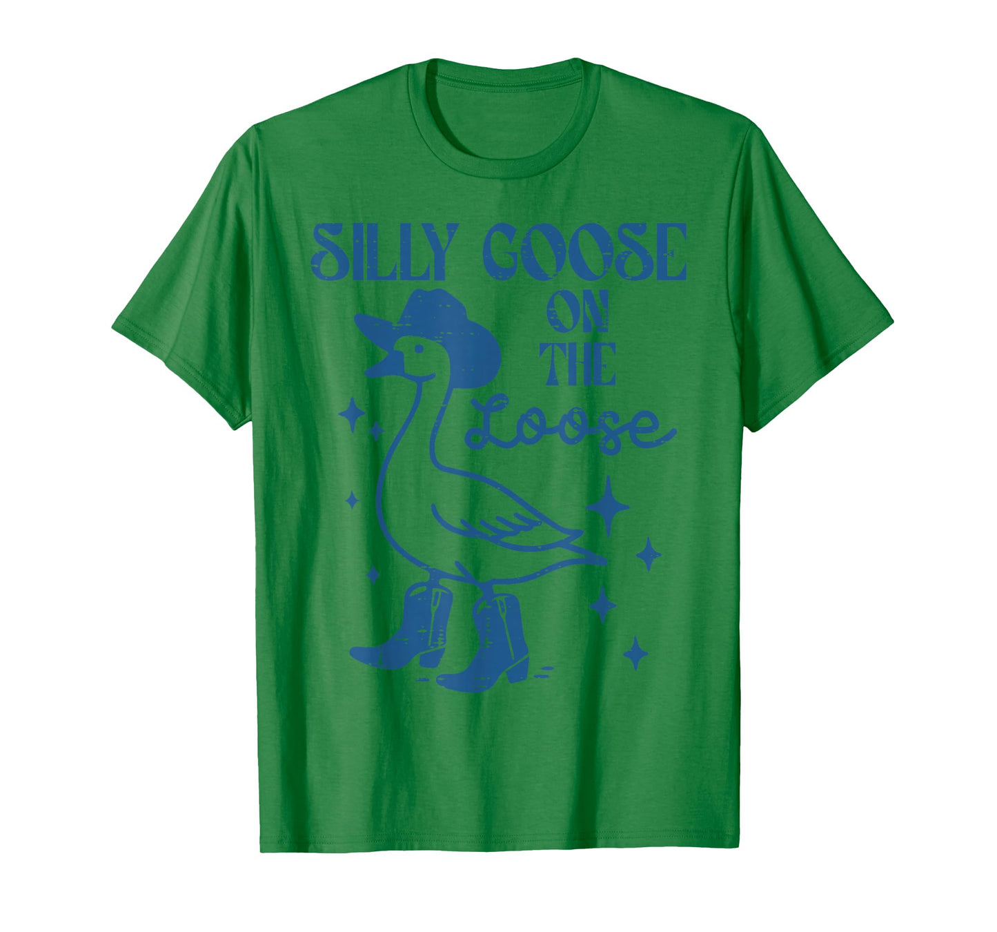 Goose On Loose Cowgirl Vintage Cowboy Silly Men Women Kids T-Shirt