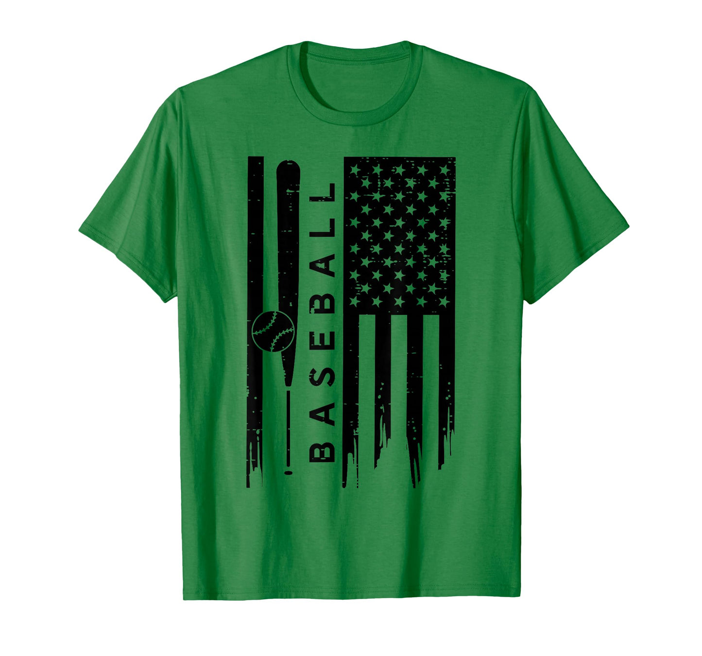 Baseball US American Flag Patriotic Sports Men Women Kids T-Shirt