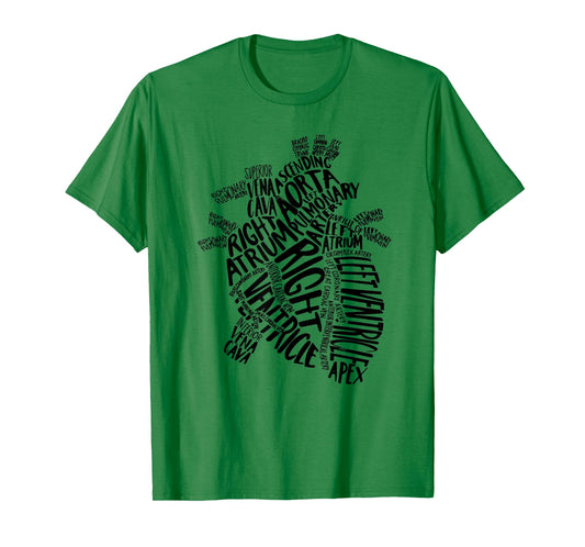 CVICU Cardiac Nurse RN Anatomical Heart Nursing ICU EMT PACU T-Shirt