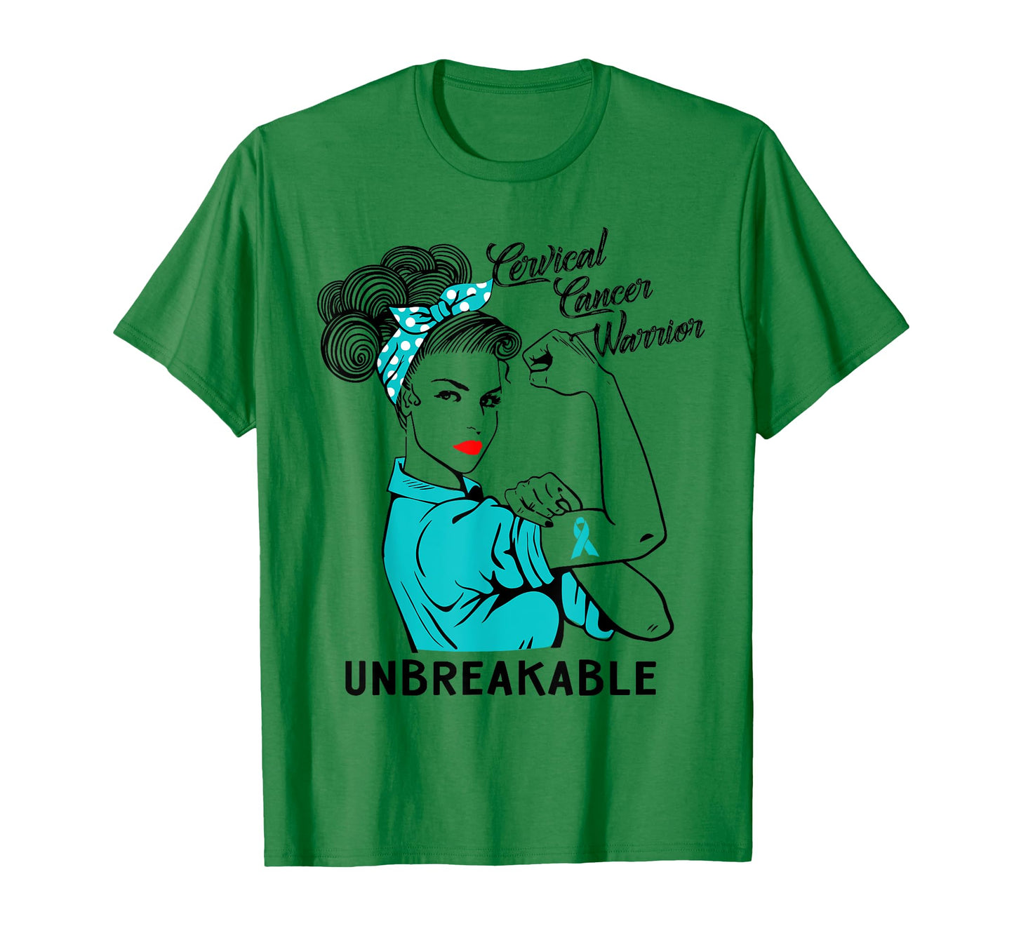 Cervical Cancer Warrior Unbreakable T-Shirt Awareness Gift T-Shirt