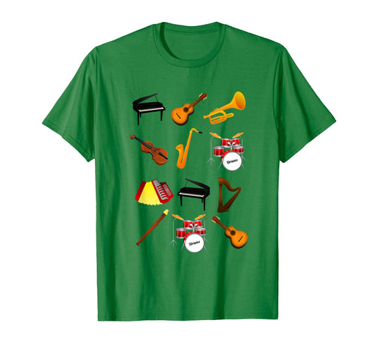 Musical Instruments Short Sleeved T-shirt For Toddlers T-Shirt