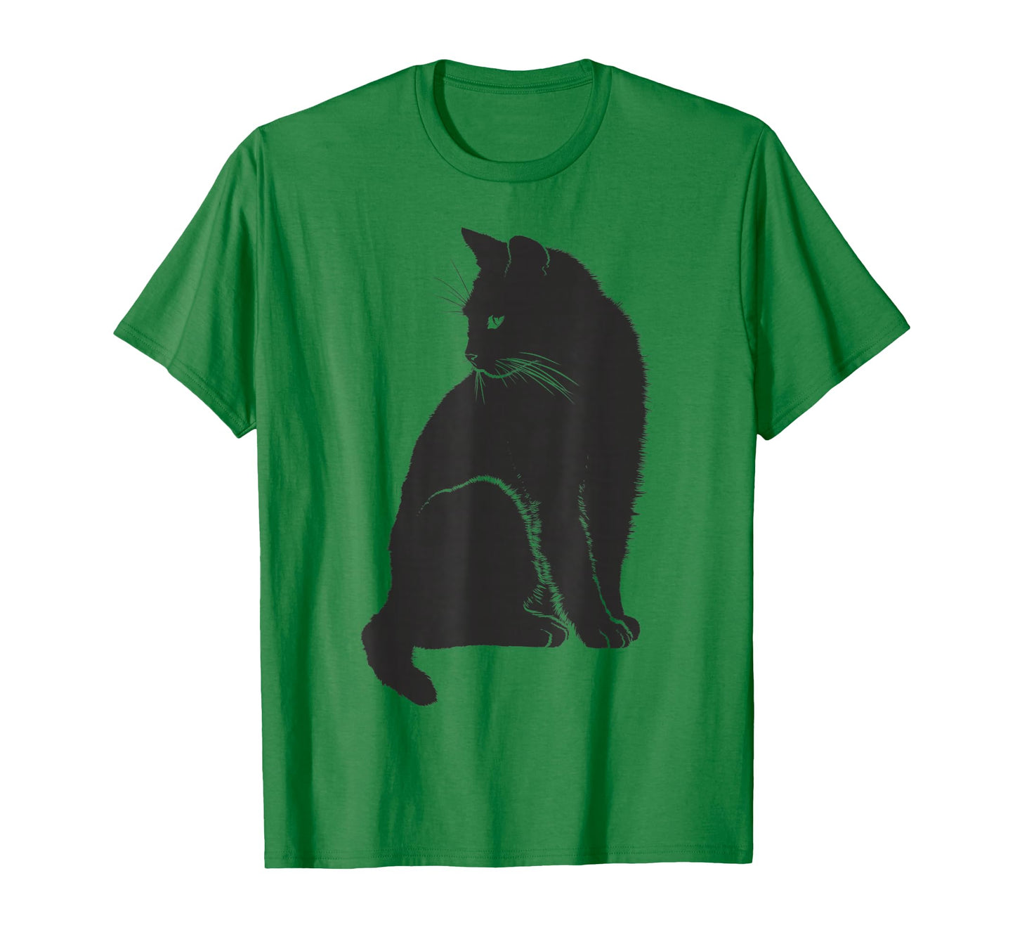 Minimalist Cute Black Cat Owner Feline Art Kitten Lover T-Shirt Small