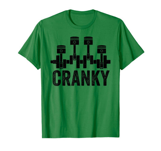 Cranky Car Engine Crankshaft Cars Lover Mechanics Father Day T-Shirt